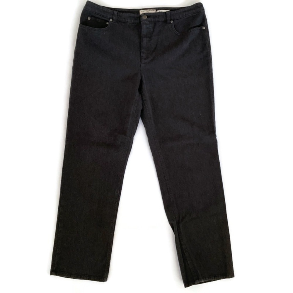 Jones New York - Black Denim Stretch Pant - Short Leg